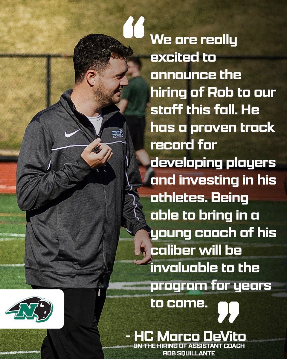 SQUIB150's tweet photo. I’m happy to share that I’m starting a new position as Assistant Soccer Coach at Nichols College. #BisonBall https://t.co/bvEDwioRTR
