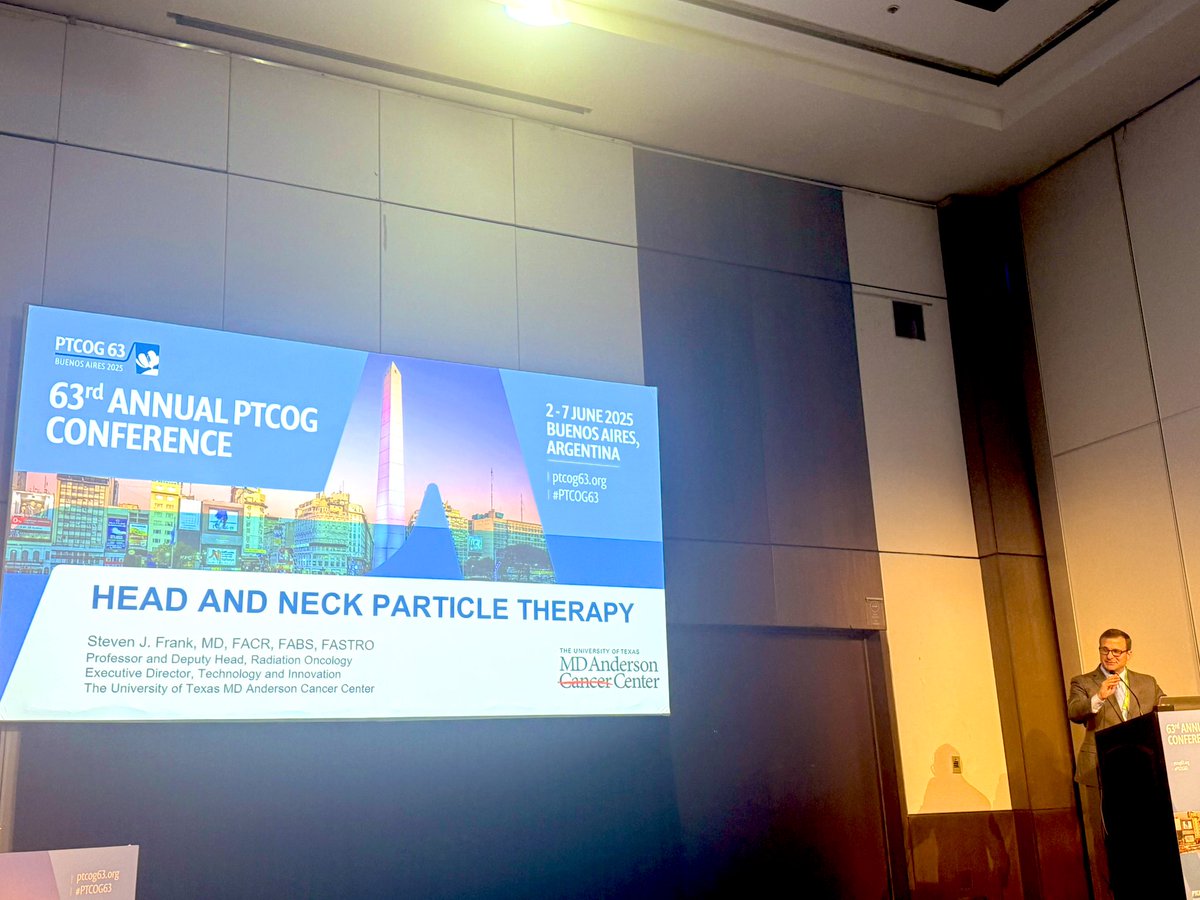 MyrsiniIoakeim's tweet image. Practice-changing data from Dr. Steven Frank @SJFrankMD at #PTCOG63 on head & neck proton therapy. Level 1 evidence shows improved survival, reduced G-tube dependence, and favorable cost-effectiveness vs IMRT. A new standard is taking shape. @PTCOG_Official @MDAndersonNews