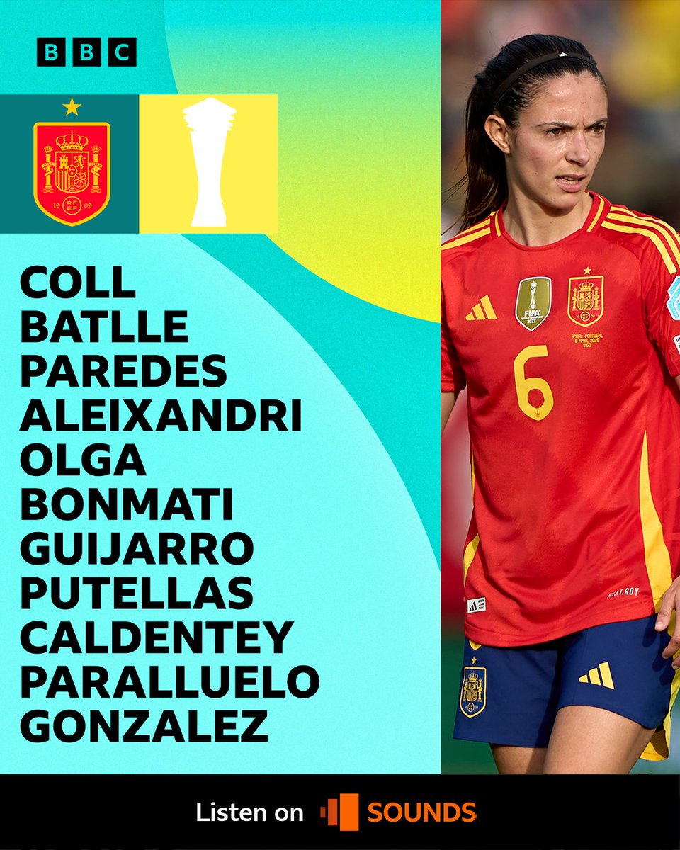 5liveSport's tweet image. 📋 #ESPENG TEAM NEWS

🏴󠁧󠁢󠁥󠁮󠁧󠁿 Stanway makes her first England start of 2025 after knee surgery
🔙 Greenwood &amp;amp; Hemp also start
🎯 Russo leads the line, Toone on the bench

📻 Listen live: bbc.co.uk/5live

#BBCFootball #Lionesses #UWNL