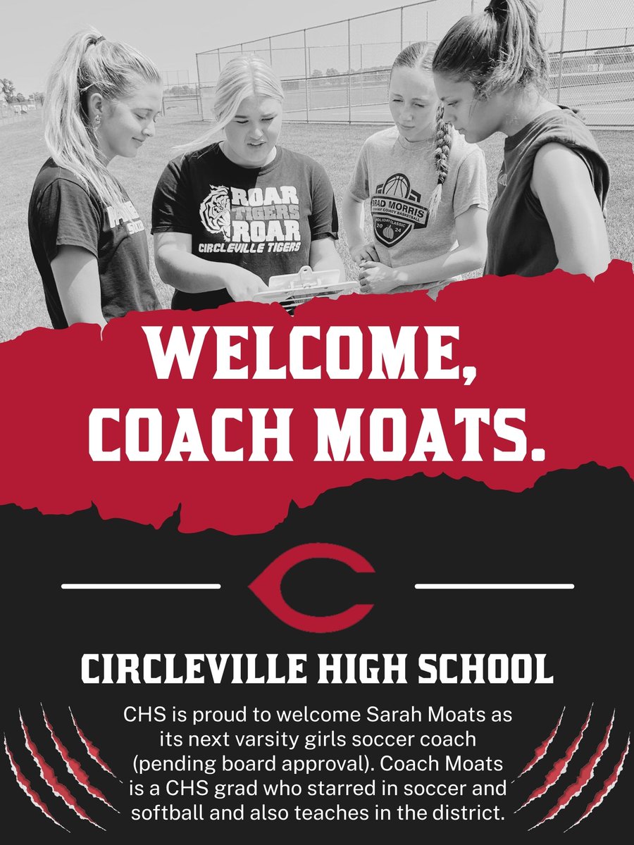 CHS is excited to introduce Sarah Moats to lead our girls soccer program. Players &amp; families are invited to “Meet the Coach Night” on Tues., June 10th from 4–5 pm in the CHS cafeteria. Interested HS athletes can use code QNLP-QPXR to join the team's SportsYou group.