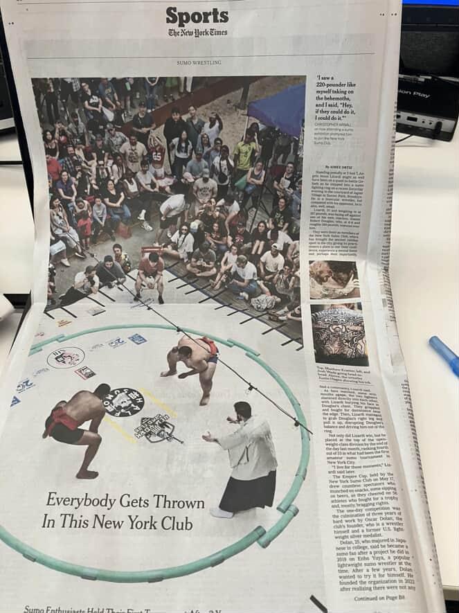 Don't forget to get a copy of the New York Times today 😈