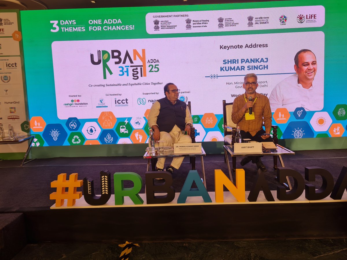 Raahgiri_Fdn's tweet image. A gracious closing to Day 1 of #UrbanAdda!

We were honoured by the presence of Shri Pankaj Kumar Singh (@drpankajbjp), who addressed all participants at the plenary and shared key insights on the government&apos;s continued focus on improving #publictransport services, especially…