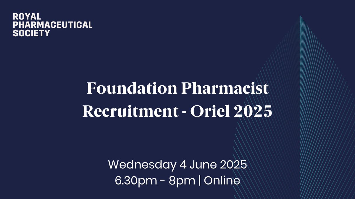 Royal Pharmaceutical Society (@rpharms) on Twitter photo If you're a 3rd year student, join our Oriel introductory webinar tomorrow to make sure you're prepared for the recruitment process: ow.ly/Wiui50W3eFF
Sign up to the RPS Oriel Programme:
ow.ly/ntww50W3eFE
<a href="/NHSEngland/">NHS England</a>
<a href="/NHS_Education/">NHS Education for Scotland (NES)</a>
<a href="/BPSA/">The BPSA</a> If you're a 3rd year student, join our Oriel introductory webinar tomorrow to make sure you're prepared for the recruitment process: ow.ly/Wiui50W3eFF
Sign up to the RPS Oriel Programme:
ow.ly/ntww50W3eFE
<a href="/NHSEngland/">NHS England</a>
<a href="/NHS_Education/">NHS Education for Scotland (NES)</a>
<a href="/BPSA/">The BPSA</a>