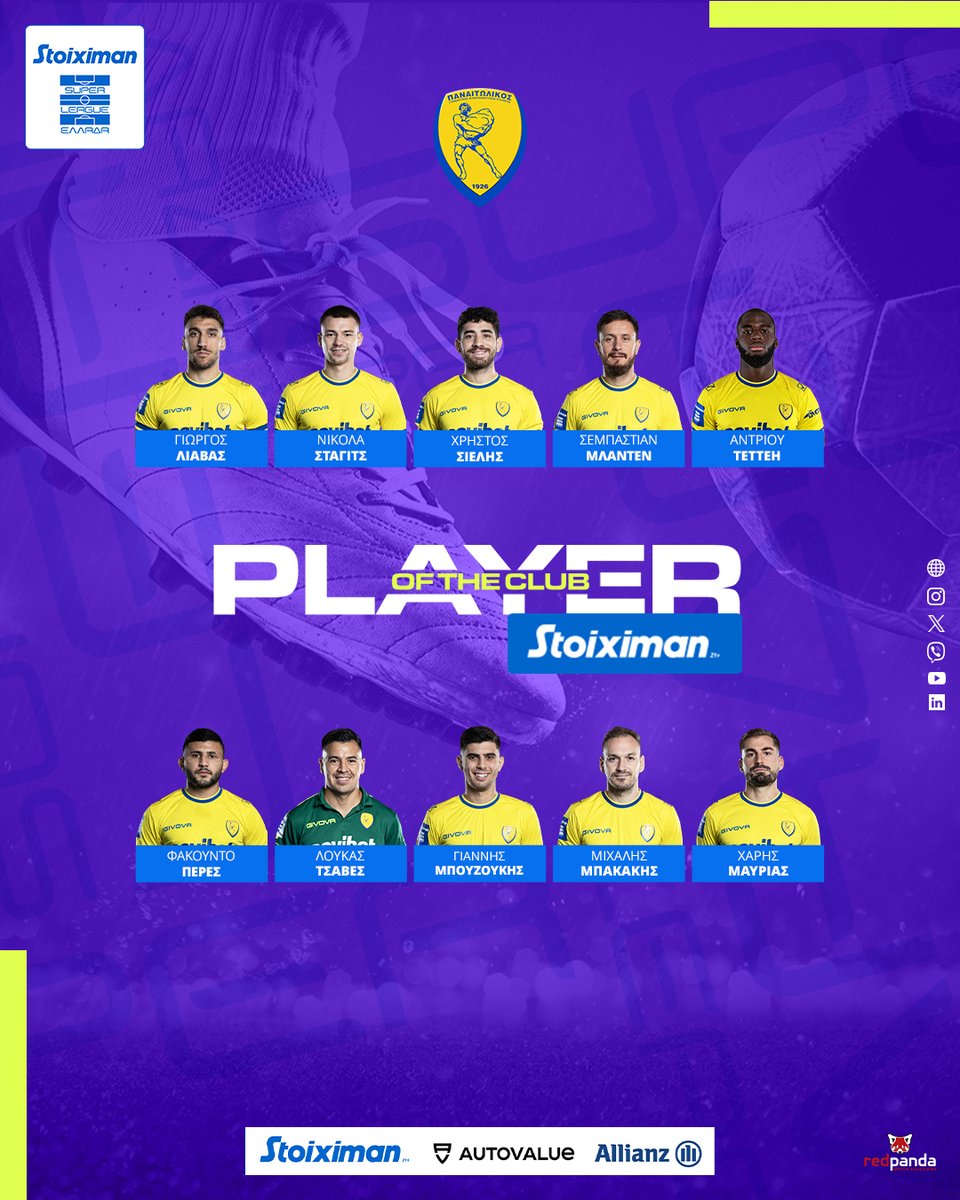 🗳️ Ψηφίστε στο stoiximan.gr/vote για τον <a href="/Stoiximan/">Stoiximan</a> Player of the Club του Παναιτωλικού 🔵🟡

#slgr #StoiximanSuperLeague #vote #POTC #PlayerOfTheClub #Panetolikos #Stoiximan