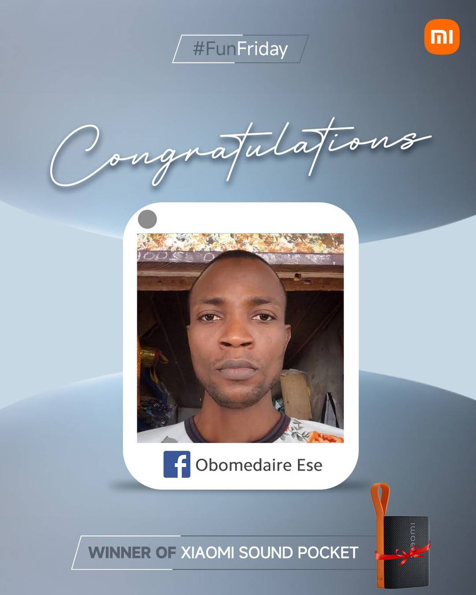 XiaomiNigeria's tweet image. Congratulations to our #DecodeAndWin Champions! ✨🎉

Big shoutout to Christiana Oguntokun &amp;amp; Obomedaire Ese for cracking the code and bagging the incredible Xiaomi Sound Pocket! 🎧

Thank you to everyone who joined the fun and showed their decoding skills!💡Stay tuned for more…