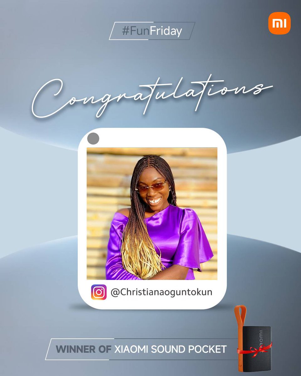 XiaomiNigeria's tweet image. Congratulations to our #DecodeAndWin Champions! ✨🎉

Big shoutout to Christiana Oguntokun &amp;amp; Obomedaire Ese for cracking the code and bagging the incredible Xiaomi Sound Pocket! 🎧

Thank you to everyone who joined the fun and showed their decoding skills!💡Stay tuned for more…