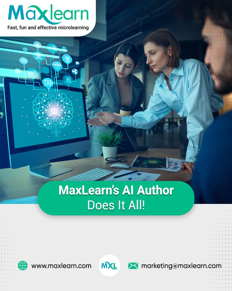 maxlearn_global's tweet image. Stop wasting hours on content development. MaxLearn + ChatGPT gives you flashcards, KLPs and quizzes instantly! Click here to explore… maxlearn.com/blogs/chatgpt-…

#aidrivenmicrolearning #chatgpt #AIAuthor #BloomsTaxonomy #ROI #Adaptivelearning