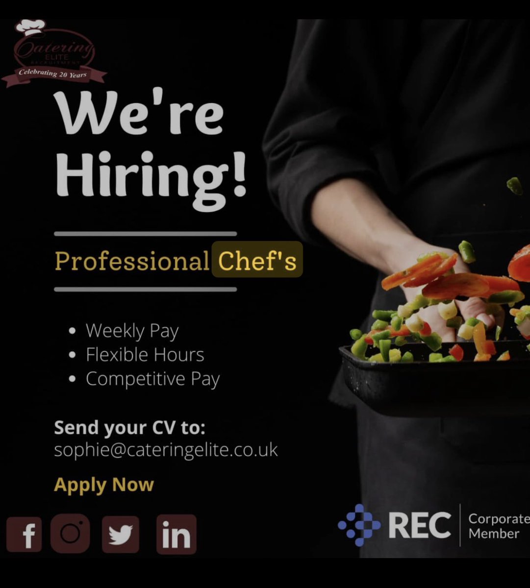 🚨 URGENT CHEF VACANCIES – IMMEDIATE START 🚨
🍽️ Relief / Temp School Contracts – £17-£19 p/h
📍 Chelmsford &amp; Stowmarket – Also Covering Colchester, Ipswich &amp; Bury St Edmunds

We’re on the lookout for experienced Relief Chefs to join our elite temp team, starting ASAP! You’ll be