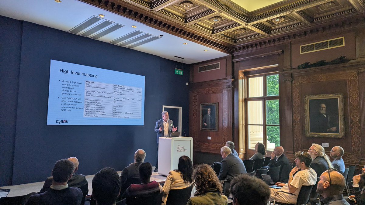 The European Cybersecurity Skills Framework (ECSF), by <a href="/enisa_eu/">ENISA</a> aims to build a common understanding amongst cyber security professionals.

<a href="/smfurnell/">Steven Furnell</a> identifies areas for action for both groups to align our work 🦾

#CyberEducation #CyberResearch #cyber #event #freeresource