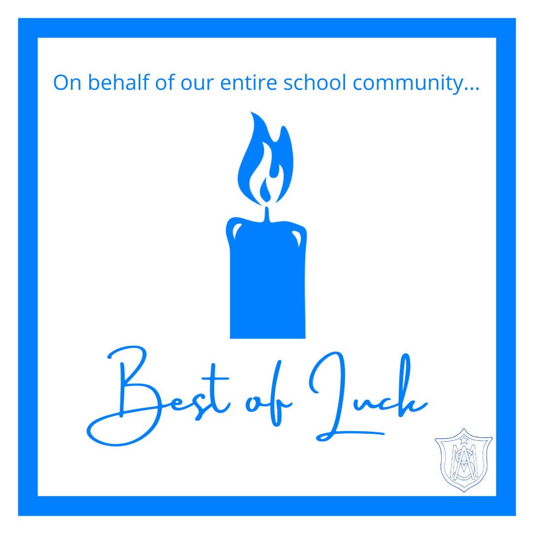 All the best wishes of #ASM's entire #SchoolCommunity to our #JuniorCycle &amp; #LeavingCert (Established &amp; Applied) students as they begin to sit their state exams tomorrow morning. We're sure that your hard work &amp; dedication over the last few years will see you in good stead! 💙
