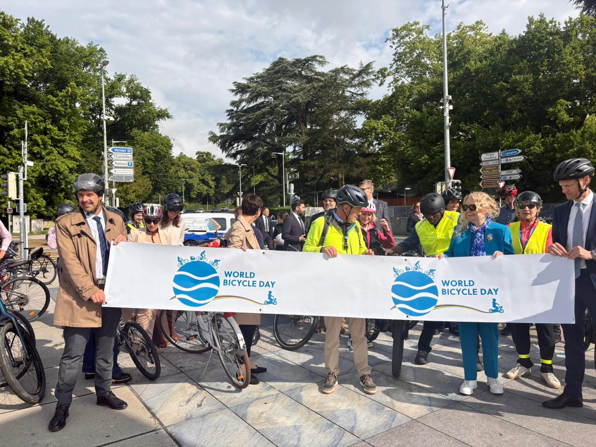 Tatiana Valovaya, Director-General of UN Geneva (@un_valovaya) on Twitter photo Many thanks to <a href="/WHO/">World Health Organization (WHO)</a>, <a href="/BelgiumUNGeneva/">Belgium UN Geneva</a> & <a href="/UCI_cycling/">UCI</a> for joining us <a href="/UNGeneva/">United Nations Geneva</a> on Place des Nations today to mark #WorldBicycleDay2025! When it is made safe, cycling is a simple, affordable, reliable, healthy, clean & sustainable means of transport! Many thanks to <a href="/WHO/">World Health Organization (WHO)</a>, <a href="/BelgiumUNGeneva/">Belgium UN Geneva</a> & <a href="/UCI_cycling/">UCI</a> for joining us <a href="/UNGeneva/">United Nations Geneva</a> on Place des Nations today to mark #WorldBicycleDay2025! When it is made safe, cycling is a simple, affordable, reliable, healthy, clean & sustainable means of transport!