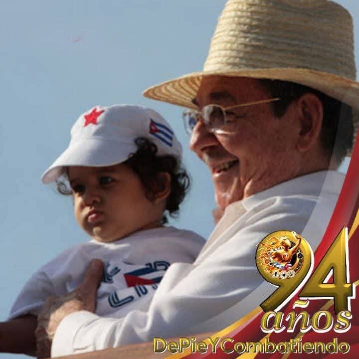 De pie y combatiendo, 9⃣ 4⃣ años con el pie en el estribo.
#CubaMined felicita.♥️🇨🇺