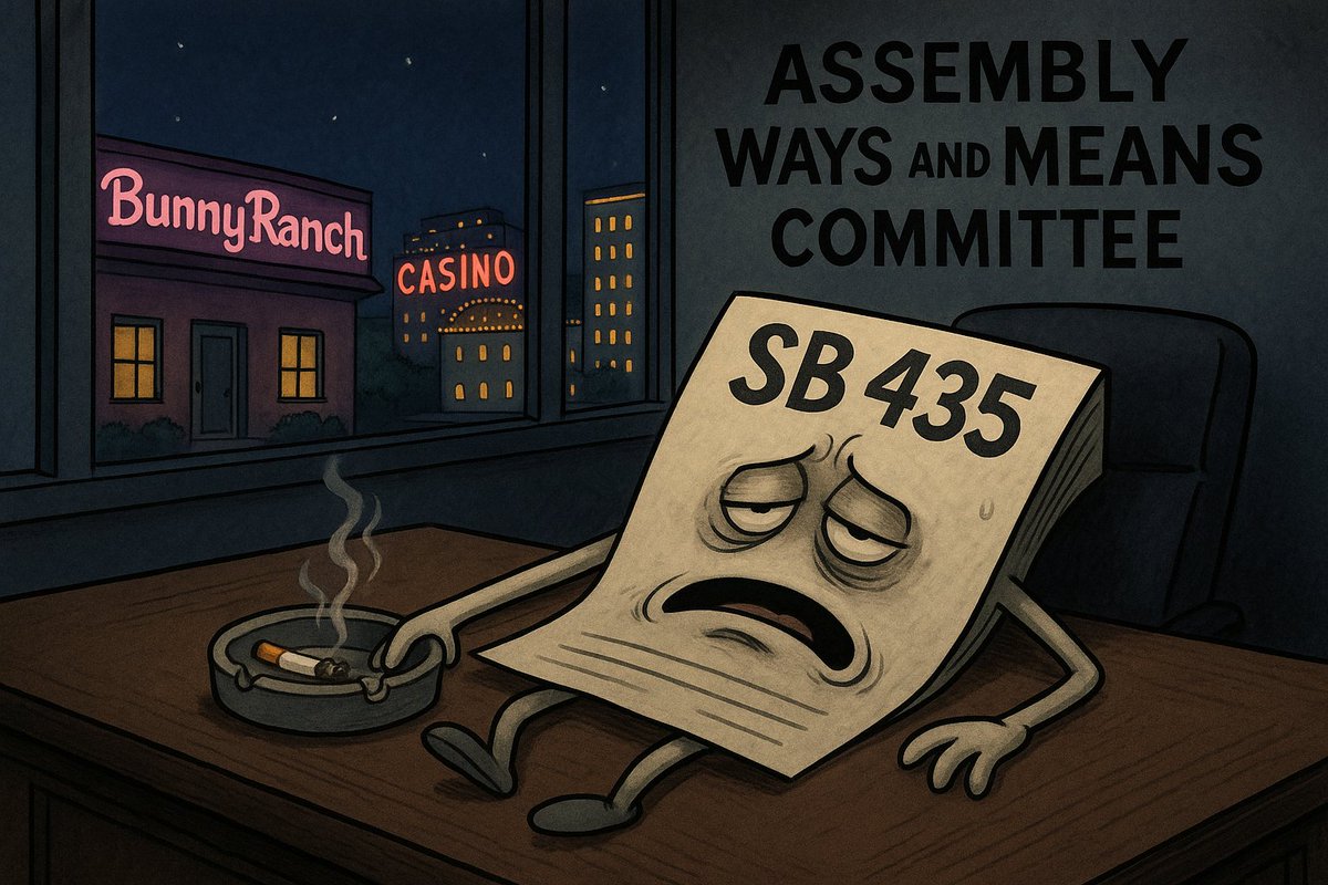 GregTHR's tweet photo. Last night at approximately midnight, SB 435 died when the Nevada Legislature adjourned its 2025 session sine die. https://t.co/WbgAXAcWTJ