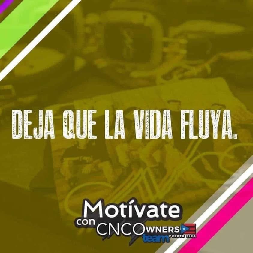 Deja fluir tu vida, dando lo mejor de TI, sonriendo a las situaciones y problemas que te sorprendan y confiando que nada es para siempre y lo que es para TI llegará, cuando menos lo esperes, pero llegará.

Buen día #CNCOwners