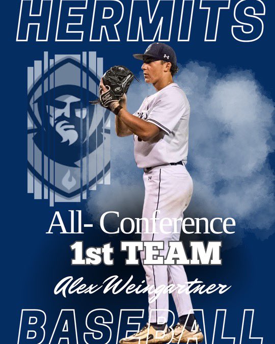 Hermits Baseball (@hermitsbaseball) on Twitter photo 2025 All Conference
1st Team Selection
Alex Weingartner
2026 1B / RHP
.384 BA
5 2B / 4 3B / 6 HR
Innings Pitched: 30.1
Strikeouts: 50
<a href="/weingartnera13/">Alex Weingartner</a>
<a href="/PennStateBASE/">Penn State Baseball</a> 2025 All Conference
1st Team Selection
Alex Weingartner
2026 1B / RHP
.384 BA
5 2B / 4 3B / 6 HR
Innings Pitched: 30.1
Strikeouts: 50
<a href="/weingartnera13/">Alex Weingartner</a>
<a href="/PennStateBASE/">Penn State Baseball</a>