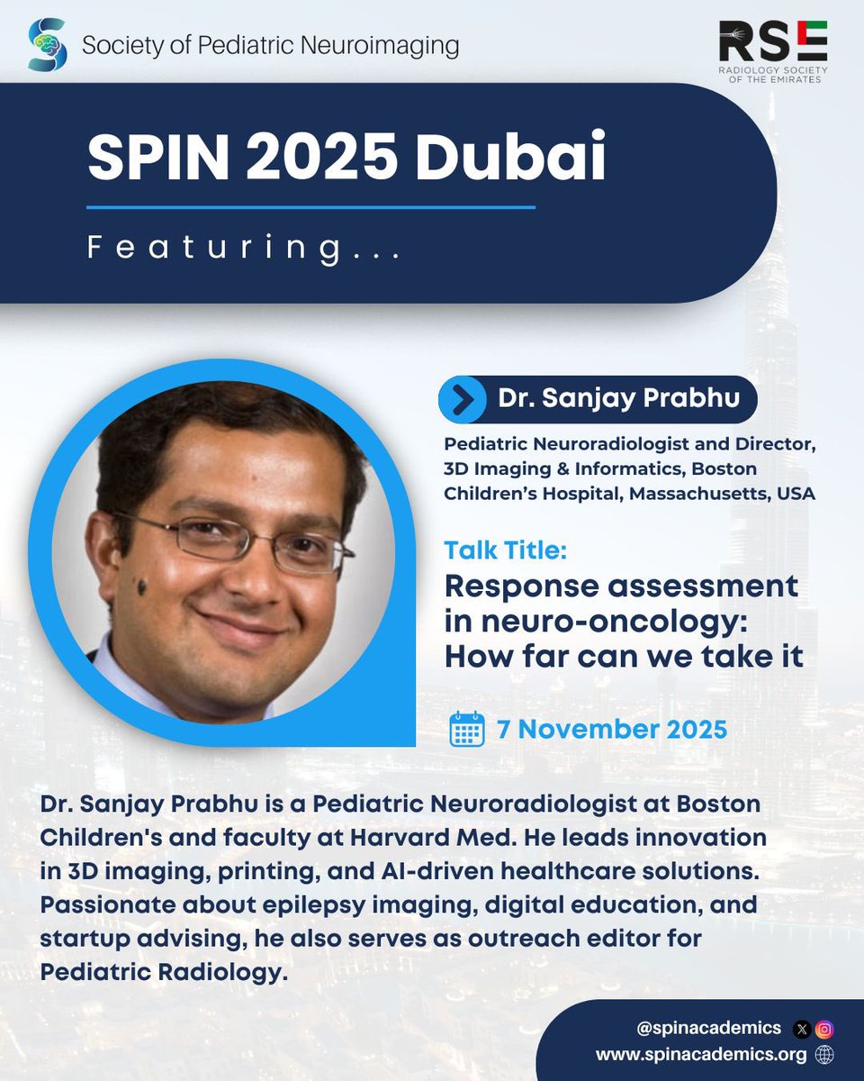 SPIN | Society of Pediatric Neuroimaging (@spinacademics) on Twitter photo Has anyone really encapsulated this topic as well as <a href="/sanjayprabhu/">Sanjay Prabhu MBBS</a> of <a href="/BostonChildrens/">Boston Children's</a> will do it for us at #SPIN25? So looking forward to hear the pearls and pitfalls from him this November. Has anyone really encapsulated this topic as well as <a href="/sanjayprabhu/">Sanjay Prabhu MBBS</a> of <a href="/BostonChildrens/">Boston Children's</a> will do it for us at #SPIN25? So looking forward to hear the pearls and pitfalls from him this November.