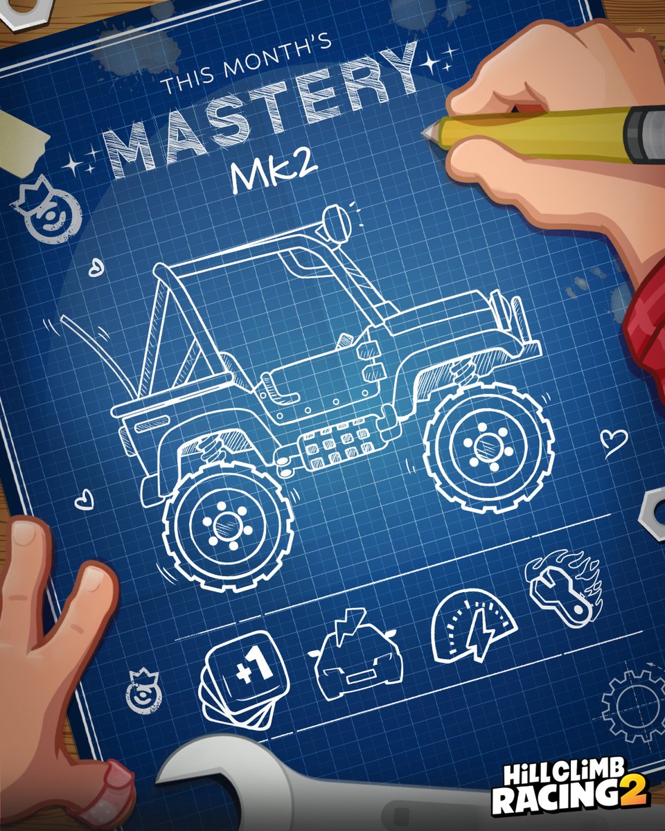 MK.2 just went beast mode. Mastery’s here with Overdrive, Rev Surge, and Mega Parts. Same old menace, now fully unleashed for Hill Climb Racing 2! 💥