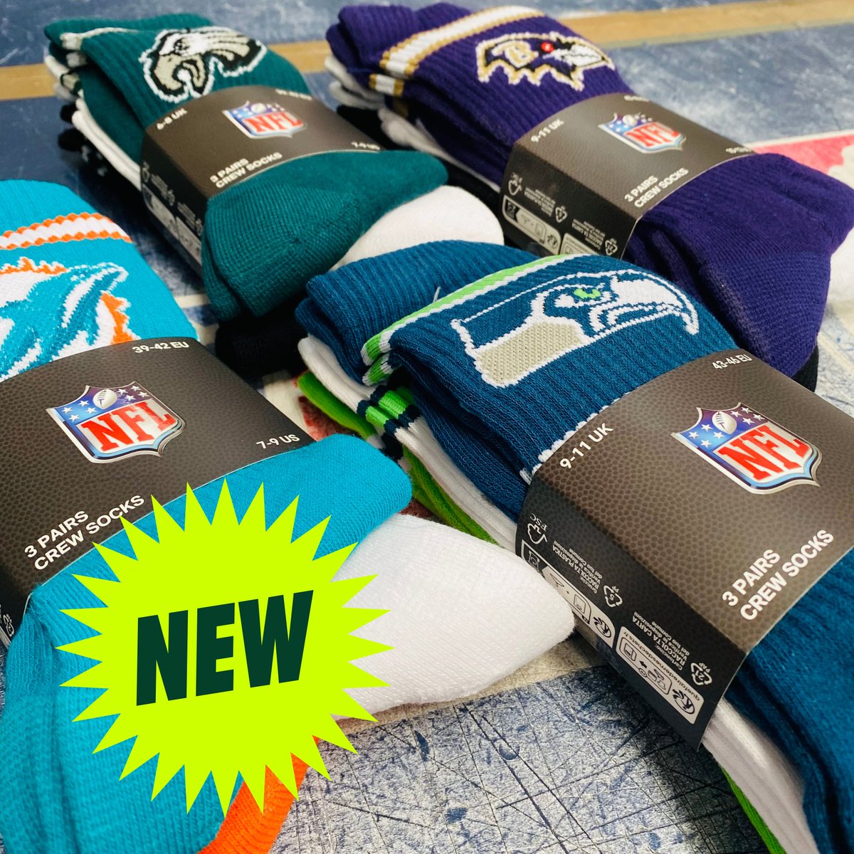 🧦 New Sock Arrivals Just in Time for Father’s Day! 🏈
Give Dad the gift of team pride and all-day comfort with our officially licensed NFL Crew Sock 3-Packs — now available for all his favorite teams!
🔥 For a limited time, get EXTRA 20% OFF with code DAD20 at checkout.

Perfect