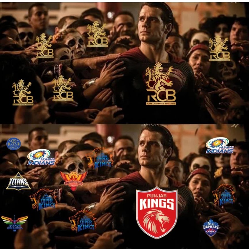 vfxwalaprince's tweet photo. RCB vs PBKS fans support. 

#Rcbvspbks #IPLFinals #iplfinal2025 https://t.co/BbZkfGwtJW