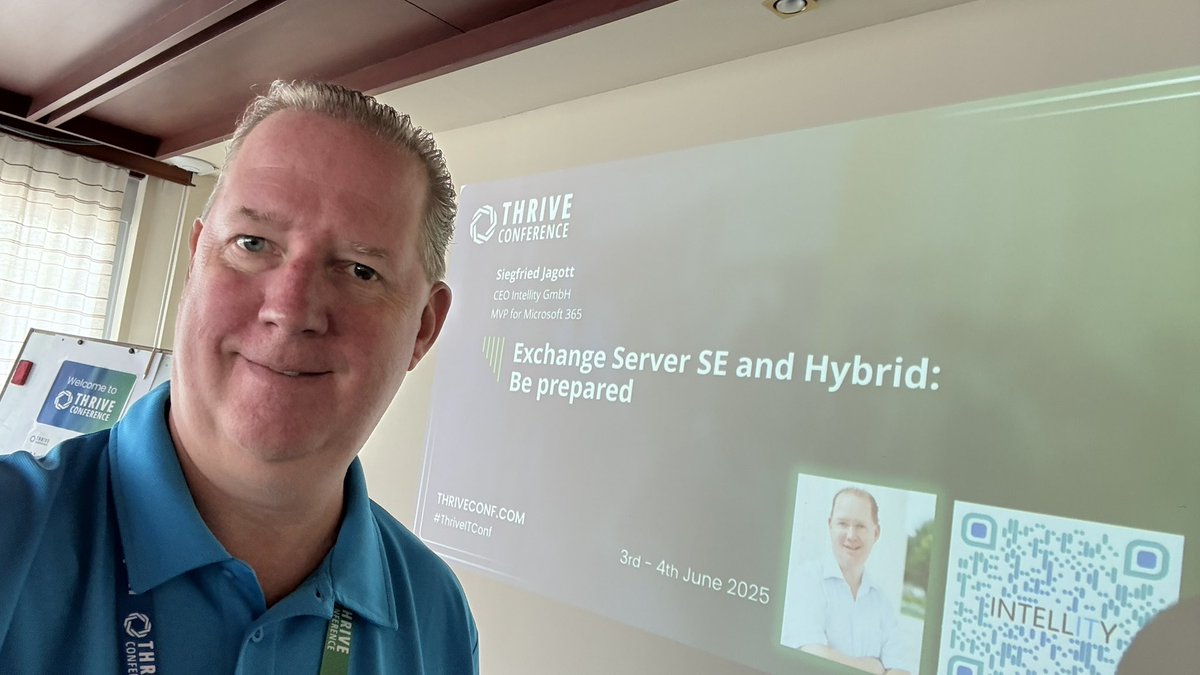 Are you at <a href="/ThriveITConf/">Thrive Conference</a> and want to learn about #MsExchange? Join me at 2p in Room Stil! <a href="/IntellityNet/">Intellity GmbH</a> #ExchangeRocks #IamMEC