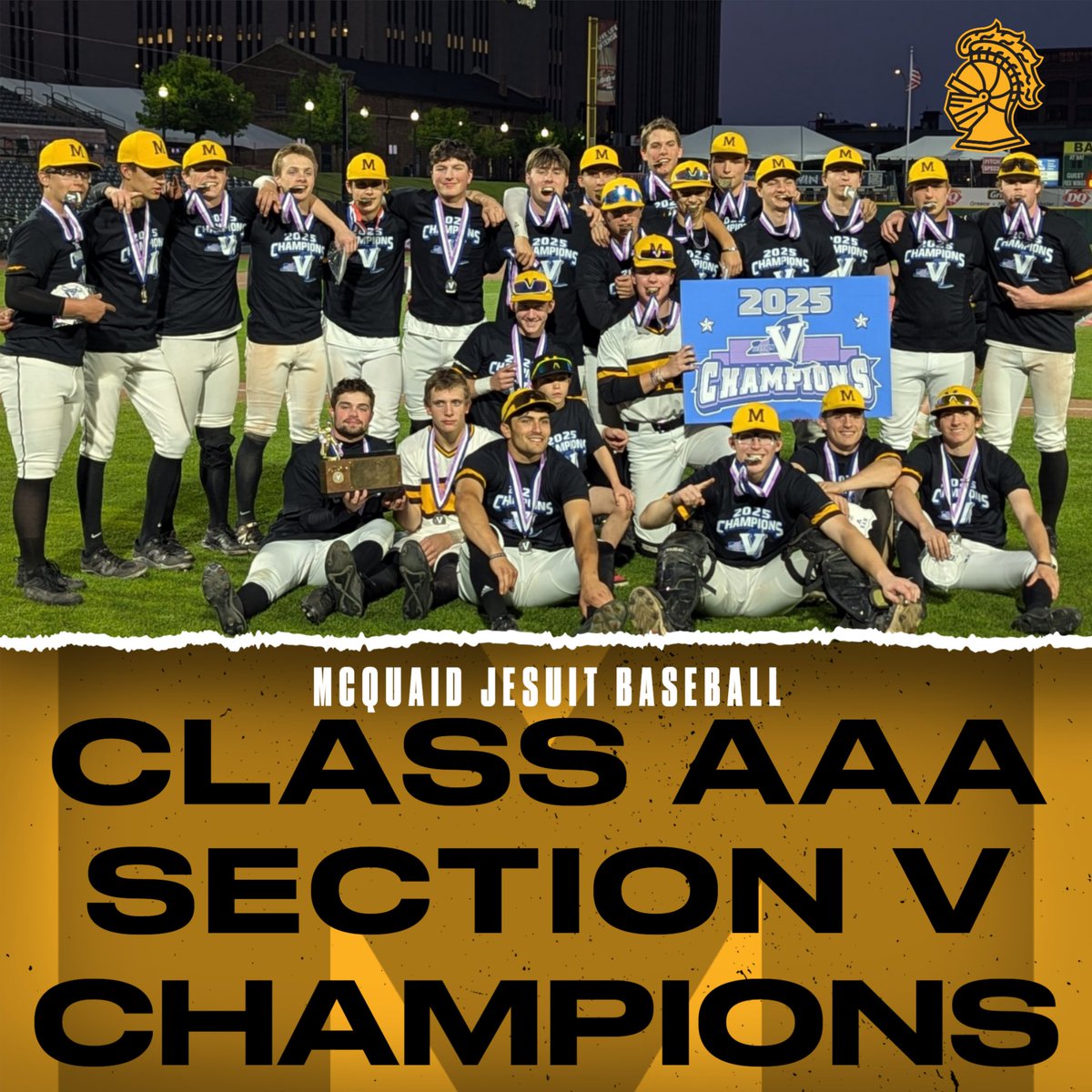 McQuaidAthletics (@athleticsmcq) on Twitter photo Introducing your 2025 Class AAA Section V Baseball Champion McQuaid Jesuit Knights! Cole Englert earned MVP honors in the 11-6 victory over Fairport. Next up: Friday night at Innovative Field vs Niagara Falls. #AMDG @mcquaidbaseball <a href="/baseballsectv/">Section V Baseball</a> @primetimeball_ @pickinsplinters Introducing your 2025 Class AAA Section V Baseball Champion McQuaid Jesuit Knights! Cole Englert earned MVP honors in the 11-6 victory over Fairport. Next up: Friday night at Innovative Field vs Niagara Falls. #AMDG @mcquaidbaseball <a href="/baseballsectv/">Section V Baseball</a> @primetimeball_ @pickinsplinters