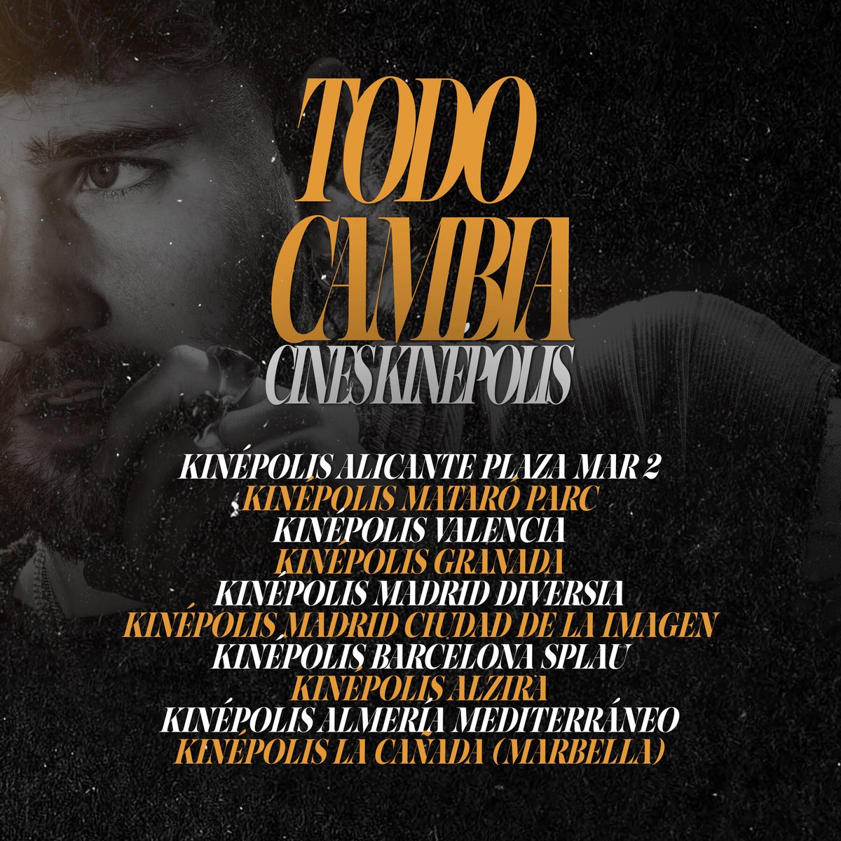 NEWS DANI FDEZ 🐺 (@newsdanifdez) on Twitter photo Os recordamos que “Todo cambia” se estrena el 19 de junio en los cines Kinépolis 🎬
Os dejamos el listado de cines en los que se proyectará el documental de <a href="/DaniFdez/">Dani Fernández D.</a> así que…
¡Si tienes uno cerca, corre a por tu entrada! 🤪
🎟️ kinepolis.es/movies/detail/… Os recordamos que “Todo cambia” se estrena el 19 de junio en los cines Kinépolis 🎬
Os dejamos el listado de cines en los que se proyectará el documental de <a href="/DaniFdez/">Dani Fernández D.</a> así que…
¡Si tienes uno cerca, corre a por tu entrada! 🤪
🎟️ kinepolis.es/movies/detail/…