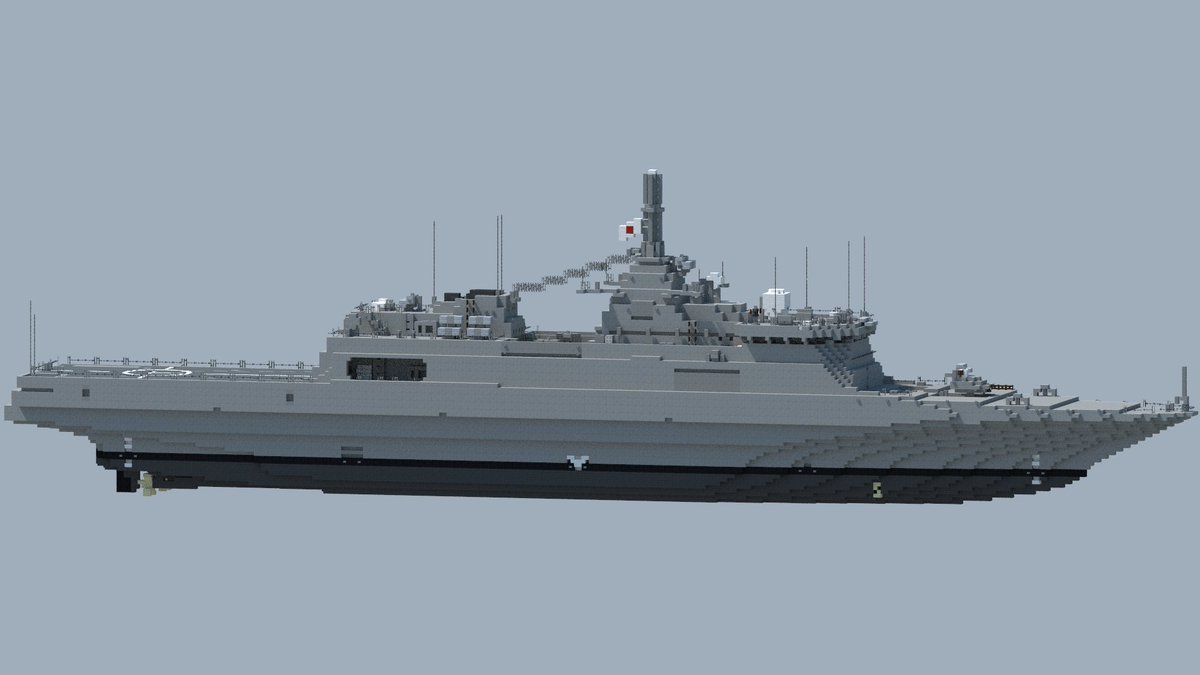 nori_minecraft0's tweet image. 17OPV型哨戒艦
全長107m
洋上監視任務を目的に設計された哨戒艦。基本武装は40mm機関砲1門だけだが追加装備としてVLS、対艦ミサイル、短魚雷の重武装が可能で他国のコルベット艦に相当する。
#Minecraft軍事部
#架空艦