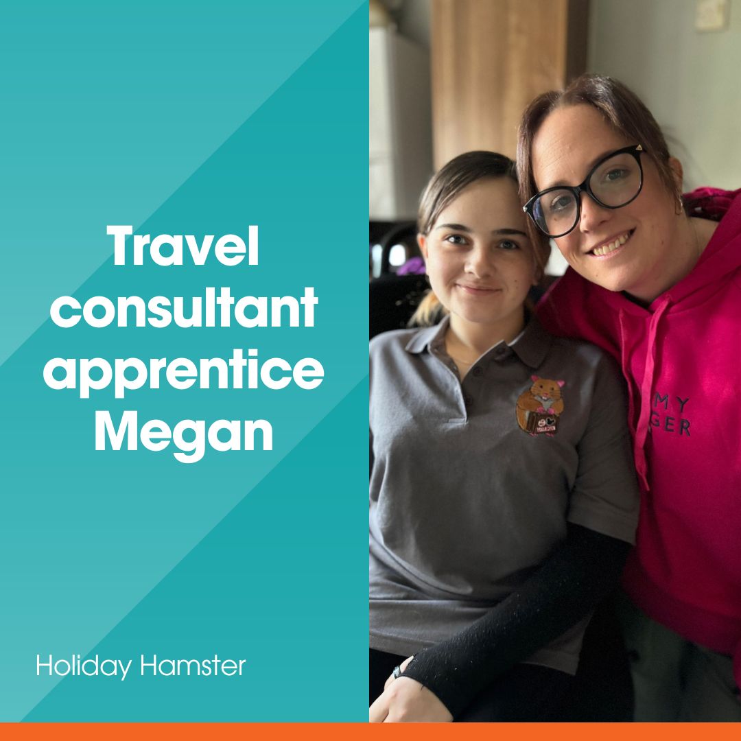 Congratulations to Megan who recently achieved her travel consultant apprenticeship! ⭐

Hayley, her line manager <a href="/Holiday_Hamster/">Holiday Hamster</a> , told us: "Megan is a true team player, always bringing fresh ideas and a positive attitude to every interaction."

#travelapprenticeships