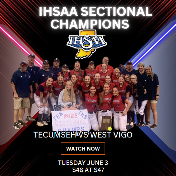 IndyStar HS_Sports (@indystarhs_) on Twitter photo 🚨IHSAA playoff 🥎
Tecumseh VS West Vigo
📺 bit.ly/4kcSFT4
📅 Tuesday June.3
⏰ 7p.
📍S48 at S47
<a href="/thsbraves/">Tecumseh HS Athletics</a> <a href="/TecumsehSftball/">Tecumseh HS Softball</a> <a href="/kelizabeth____/">.</a> <a href="/Breharris06/">Breann Harris</a> <a href="/OneShotRog31/">Roger Bailey</a> <a href="/IndianaJones24/">Jeremy</a> <a href="/KatelynMarx_/">Katelyn Marx</a> 🚨IHSAA playoff 🥎
Tecumseh VS West Vigo
📺 bit.ly/4kcSFT4
📅 Tuesday June.3
⏰ 7p.
📍S48 at S47
<a href="/thsbraves/">Tecumseh HS Athletics</a> <a href="/TecumsehSftball/">Tecumseh HS Softball</a> <a href="/kelizabeth____/">.</a> <a href="/Breharris06/">Breann Harris</a> <a href="/OneShotRog31/">Roger Bailey</a> <a href="/IndianaJones24/">Jeremy</a> <a href="/KatelynMarx_/">Katelyn Marx</a>