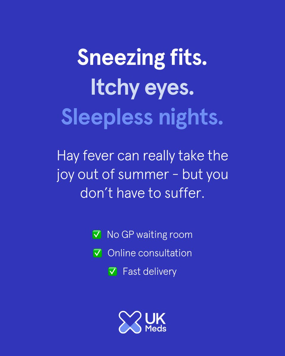 UK_Meds's tweet image. Hay fever ruining your summer? 🌼

Itchy eyes, sneezing fits and sleepless nights? You’re not alone – but you don’t have to put up with it.

#HayFeverHelp #UKMeds #SummerAllergies #OnlineConsultation #DiscreetHealth #PrivateHealthService #AllergySeasonUK