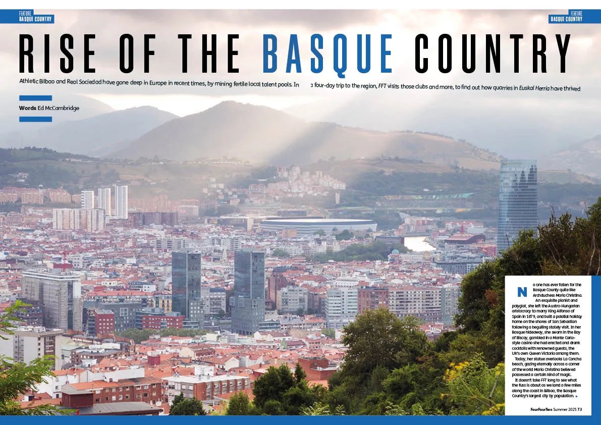 Ed McCambridge (@edmccambridge) on Twitter photo In the latest issue of <a href="/FourFourTwo/">FourFourTwo</a>, I travel to Spain's Basque Country to find out how the likes of Athletic Bilbao and Real Sociedad mine local talent pools to such effect...
and how neighbours Osasuna, Eibar, Alaves and others manage to keep up. 🇪🇸👶
fourfourtwo.com/blogs/fourfour… In the latest issue of <a href="/FourFourTwo/">FourFourTwo</a>, I travel to Spain's Basque Country to find out how the likes of Athletic Bilbao and Real Sociedad mine local talent pools to such effect...
and how neighbours Osasuna, Eibar, Alaves and others manage to keep up. 🇪🇸👶
fourfourtwo.com/blogs/fourfour…