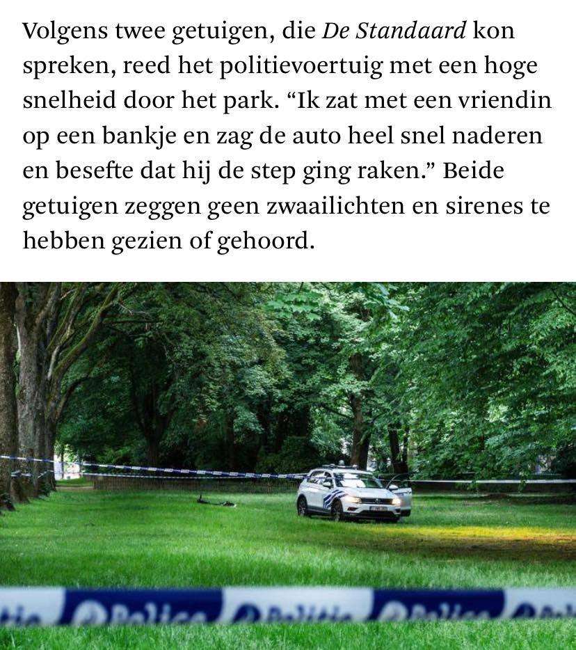 58€ boete. Dat is de straf voor het gebruik van een elektrische step onder de zestien jaar. Om een boete van 58€ te kunnen innen heeft de politie een kind van elf gedood.