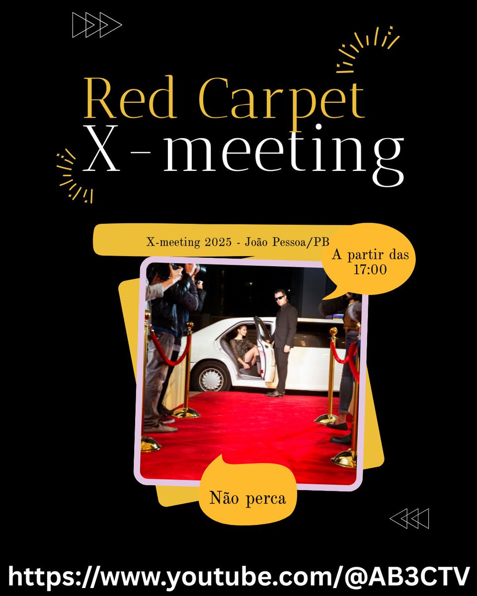 Acompanhe ao vivo o Tapete vermelho do X-meeting, hoje a partir das 17:00 na AB3C TV!