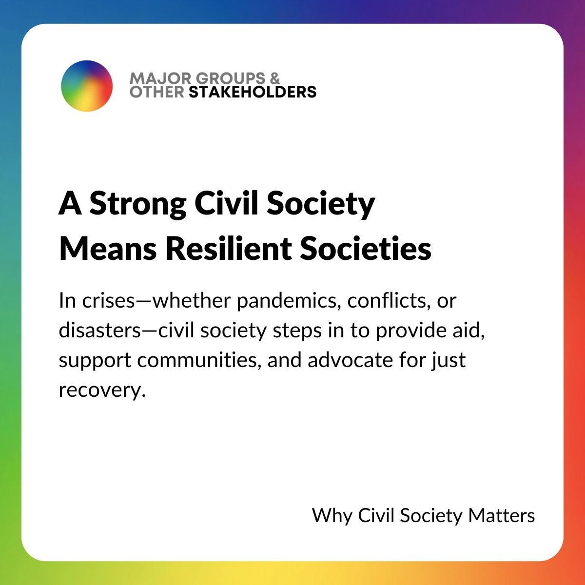 Why Civil Society Matters