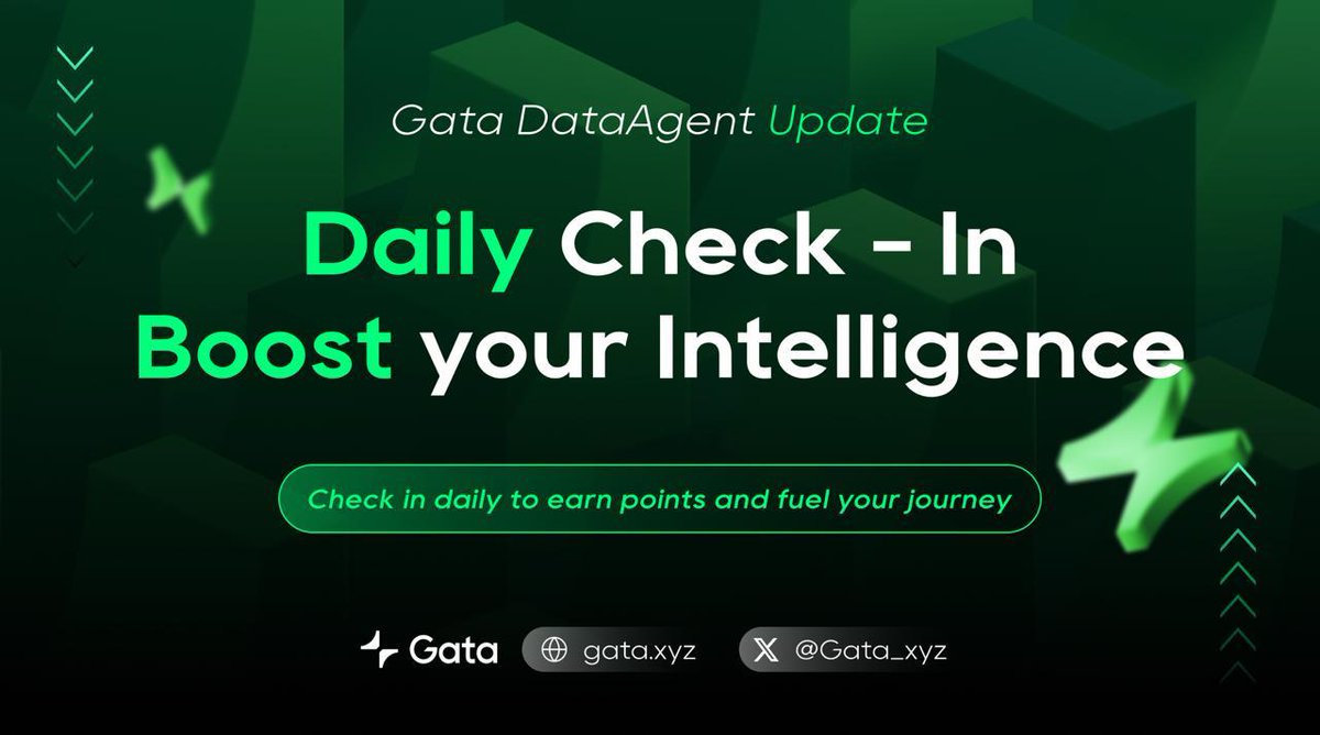 🚀Gata Boost Check-In is Now Live!

With Gata Boost, you’ll enjoy the 10% bonus.
More missions, more rewards — it’s time to power up your DataAgent experience 💡

Start now: app.gata.xyz/dataAgent