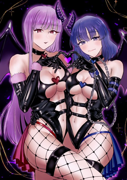 棗さんを描いてもらったので、やと @sae_sae_kururu さんのラヴィーネ様とサファイアちゃんを描かせていただきました!

キャラがめっっっちゃかわいくてあげさせてもらいました…ほんと可愛かった…🥰🥰🥰
しかも悪の女幹部と魔法少女という設定もいい…!😆本当にキャラがかわいくて…!💙❤️ 