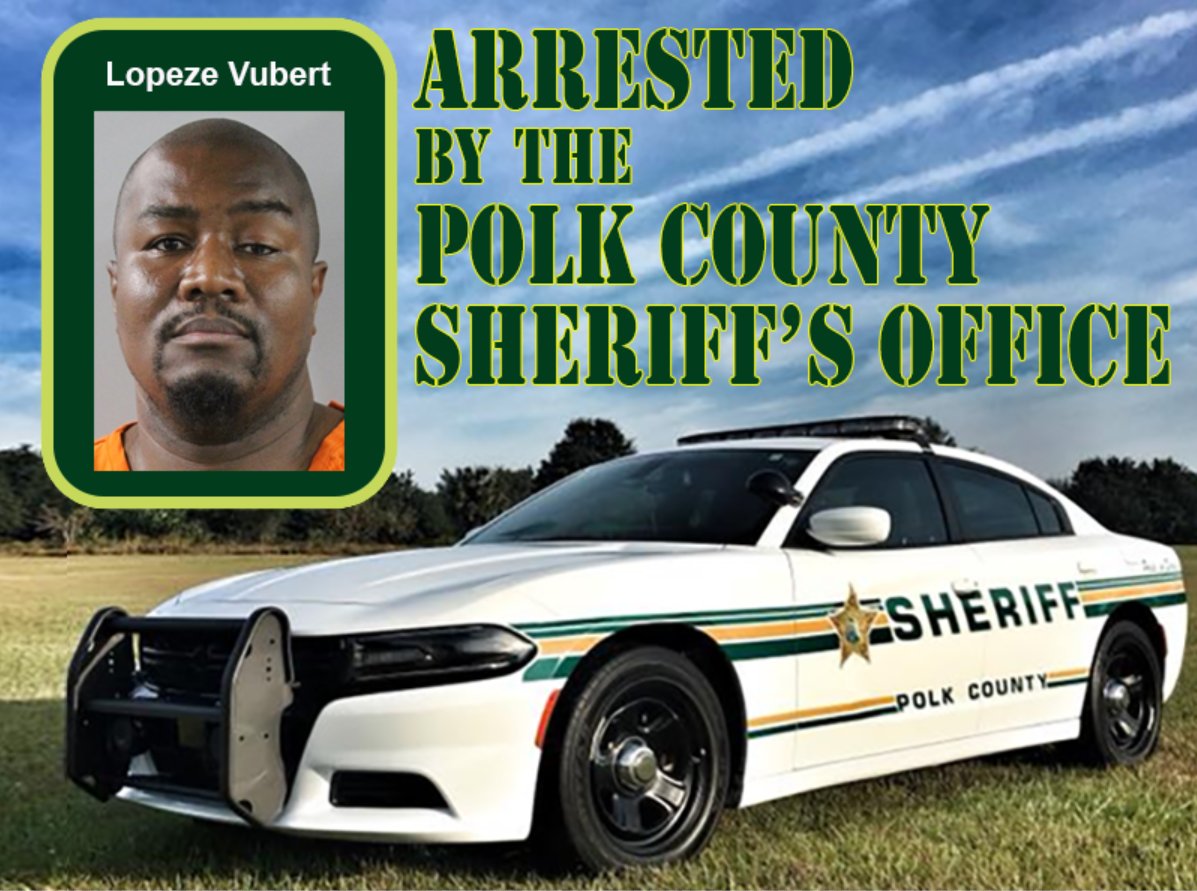 47-year old Lopeze Vubert of Davenport got #ArrestedByThePolkCountySheriffsOffice Monday afternoon, June 2nd.

But before we tell you why, let's go back to the night of April 15th. 

It was that evening that Mr. Vubert was stopped and arrested for DUI on the Polk Parkway near