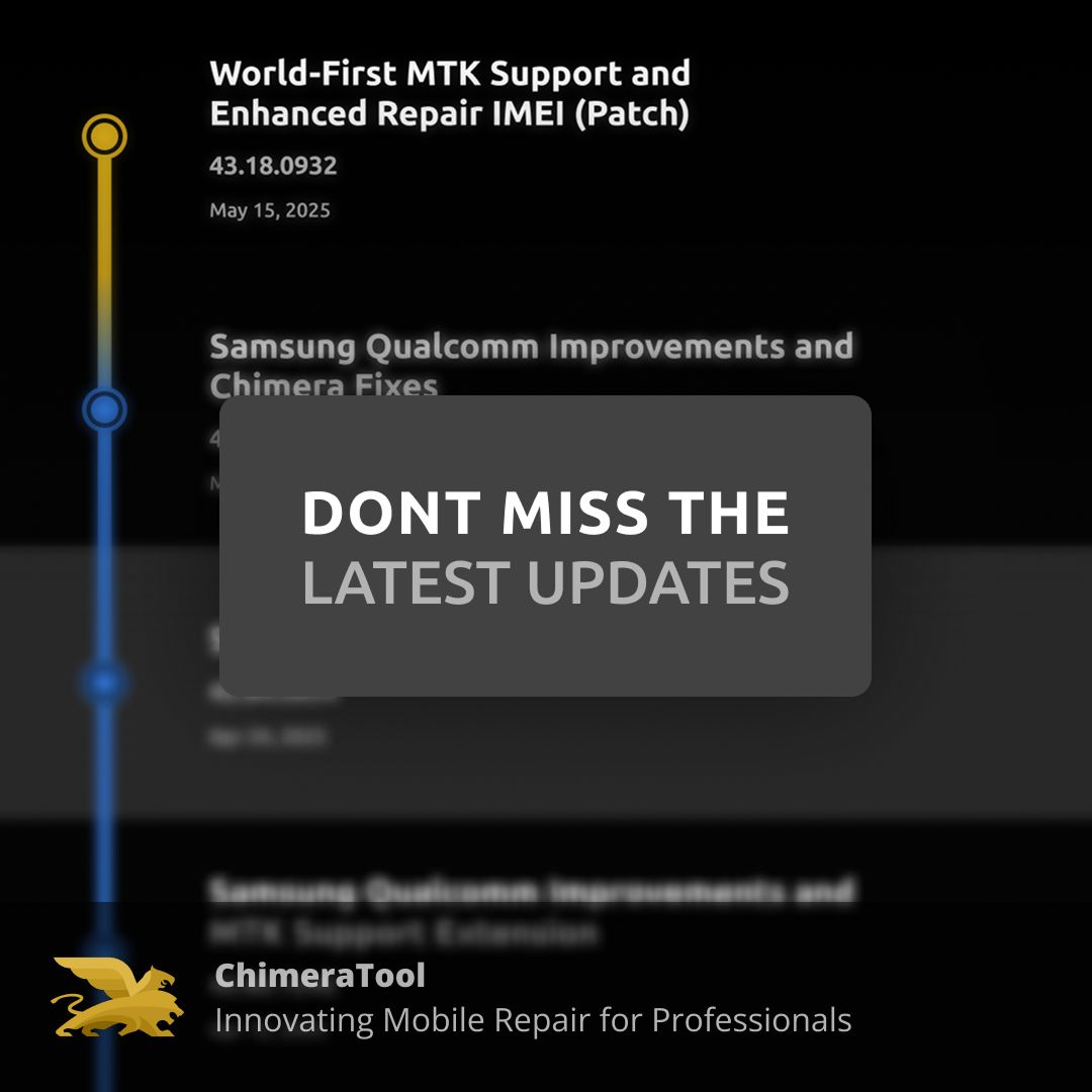 🚨 Chimera updates a lot – and we’ll always keep you in the loop.

Missed one? No stress.
👉 All new features, fixes &amp; tools are here: buff.ly/macRl9J

Stay updated.
#Chimera #ChimeraTool #MobileRepair #TechUpdates