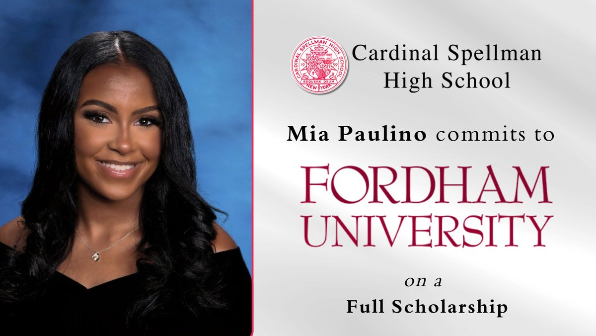#SpellmanScholar Mia Paulino has committed to Fordham University on a full scholarship and will major in Health Sciences with a minor in Psychology. 

We wish her the very best in her future endeavors. #Classof2025 #collegebound
