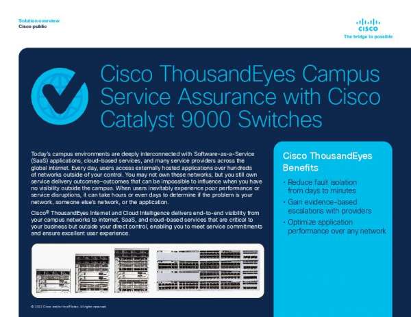 Gain full network visibility with Cisco ThousandEyes and Catalyst 9000 Switches. Ensure an ideal user experience, reduce fault isolation time, optimize performance. Contact DGX Security today! stuf.in/bggliq