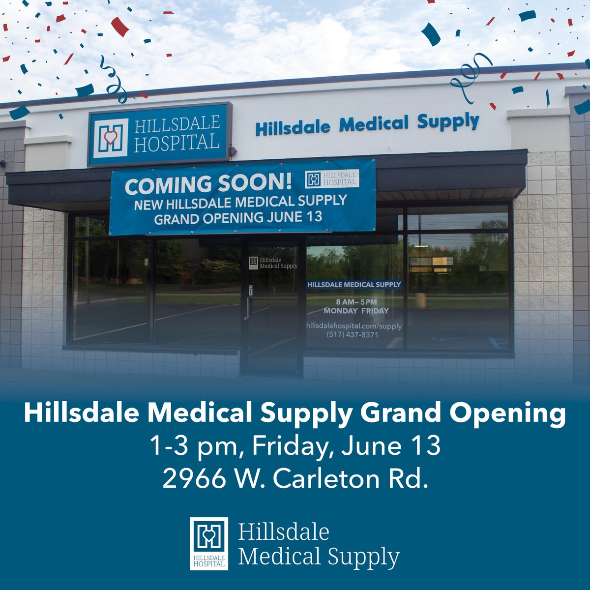 HILLSDALE MEDICAL SUPPLY TO HOST GRAND OPENING ON JUNE 13
Medical supply store invites public to open house event for hors d’oeuvres and tours
Read the full release: hillsdalehospital.com/news/hillsdale…