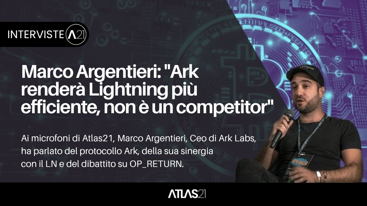 🔥 Marco Argentieri: “Ark renderà Lightning più efficiente, non è un competitor”

Durante il Tuscany Lightning Summit 2025, organizzato da <a href="/FulgurVentures/">fulgur.ventures</a>, <a href="/tierotiero/">tiero 👾</a>, Ceo di <a href="/ArkLabsHQ/">Ark Labs</a>, ha spiegato ai microfoni di Atlas21 perché Ark non è un competitor del Lightning Network e