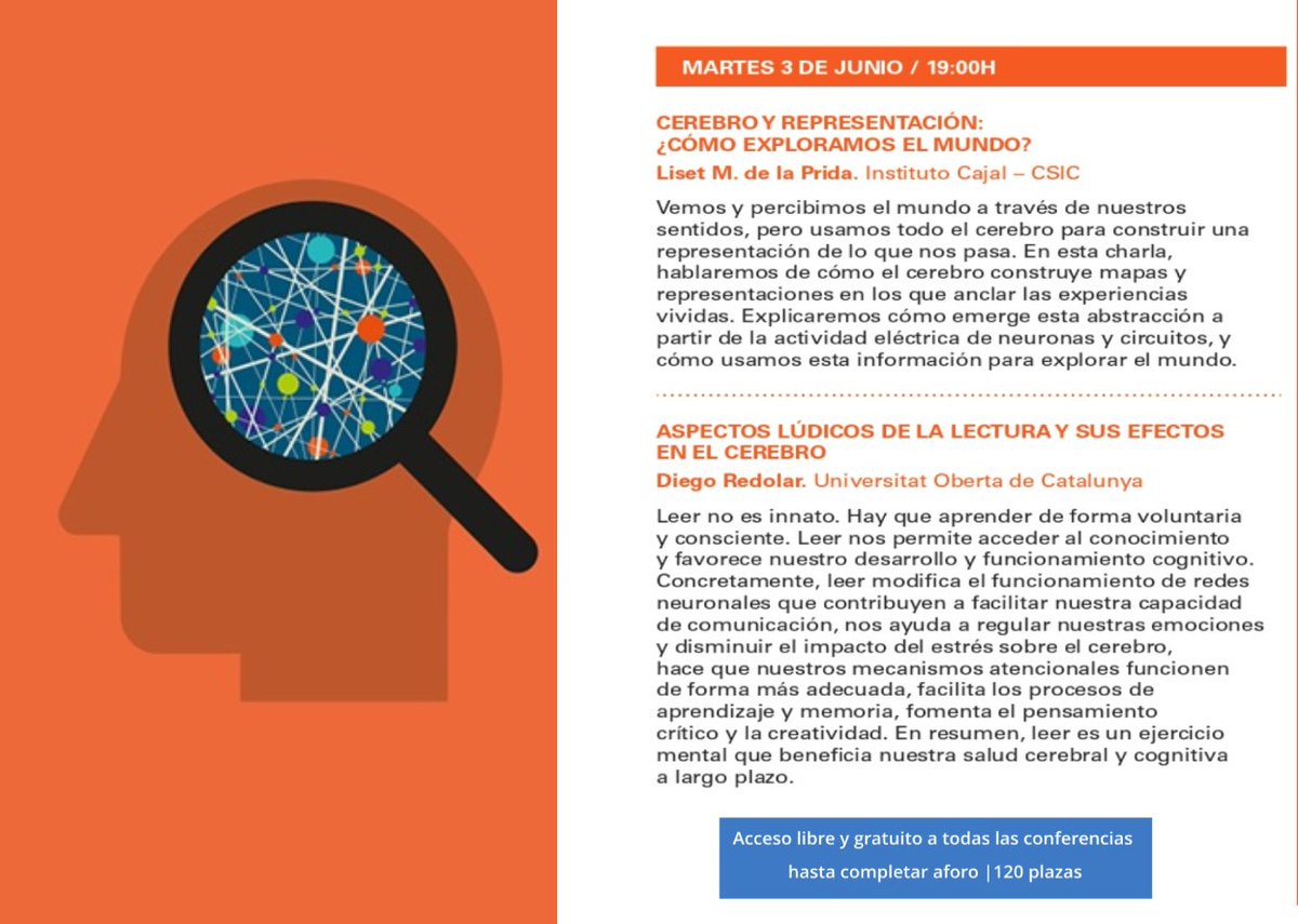 GijonconCiencia (@gijonconciencia) on Twitter photo Hoy, en las Jornadas de Divulgación Científica, conferencias de <a href="/LMPrida/">Liset M de la Prida</a> y <a href="/RedolarDiego/">Diego Emilia Redolar</a>
¡Os esperamos!
⏰ 19:00h.
📍 Centro de Cultura Antiguo Instituto de Gijón/Xixón.
🔴 Acceso libre y gratuito hasta completar aforo. Hoy, en las Jornadas de Divulgación Científica, conferencias de <a href="/LMPrida/">Liset M de la Prida</a> y <a href="/RedolarDiego/">Diego Emilia Redolar</a>
¡Os esperamos!
⏰ 19:00h.
📍 Centro de Cultura Antiguo Instituto de Gijón/Xixón.
🔴 Acceso libre y gratuito hasta completar aforo.