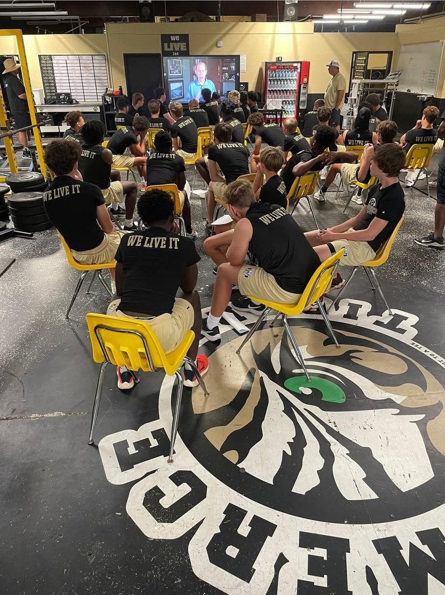 Our student athletes locked in. Day 2 of summer workouts.