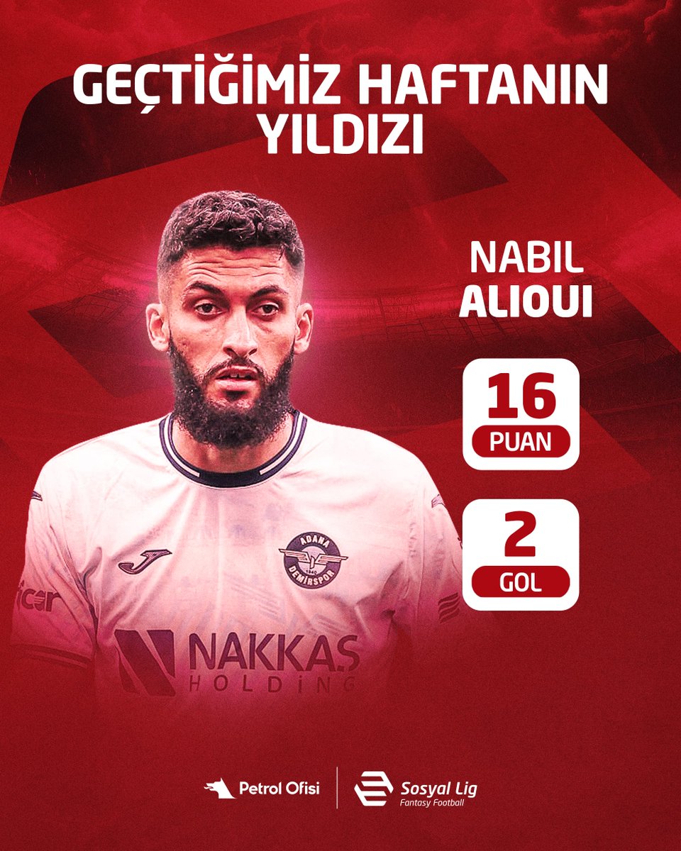 Sosyal Lig’in 38. haftasında öne çıkan isim! ⭐️

Adana Demirspor’un oyuncusu Nabil Alioui'ye Sosyal Lig kadronda yer vermiş miydin❓