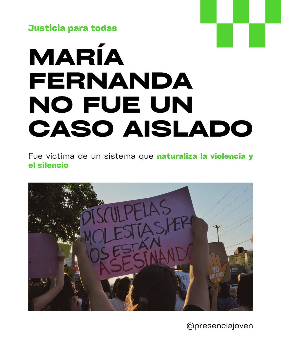 📢 María Fernanda fue víctima de un feminicidio que pudo haberse evitado.
El Estado falló. La justicia llego tarde.

#justiciaparamariafernanda
#Justiciaparatodas

¡Basta de violencia machista!