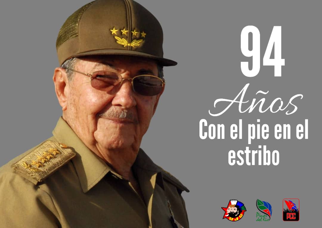 Muchas felicidades querido Raúl.  #Cuba lo admira por su lealtad a #FidelPorSiempre, a la Revolución y a su pueblo.  Larga vida para usted General!!! #PinardelRío