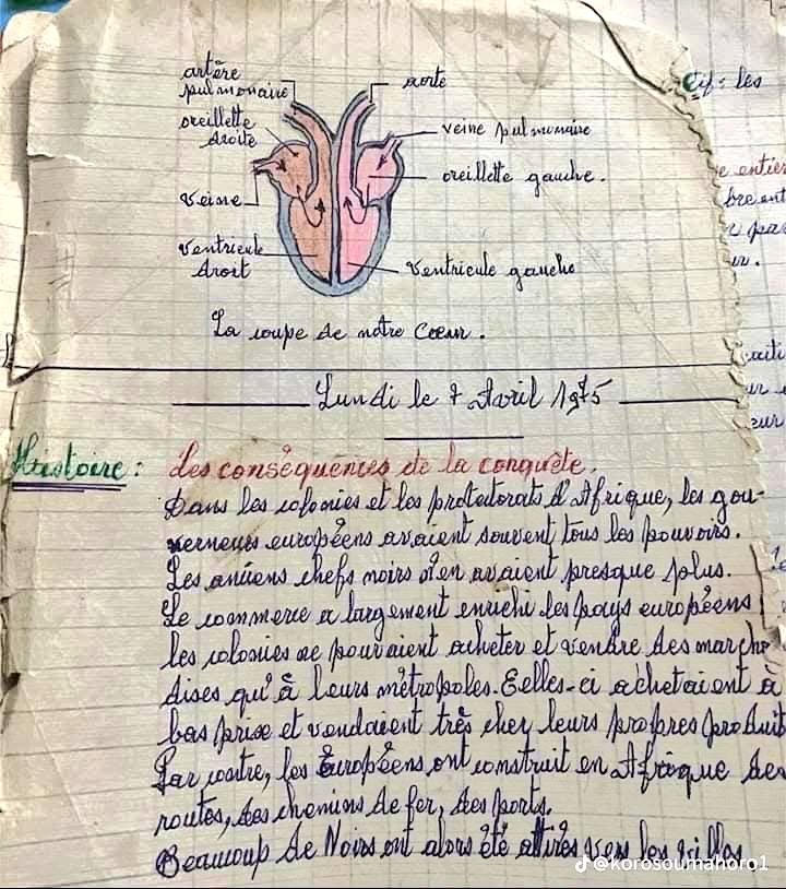 Rassoul__ly's tweet photo. Le cahier d'un élève du CM2 en 1975 . https://t.co/lEYQB2Xv3P