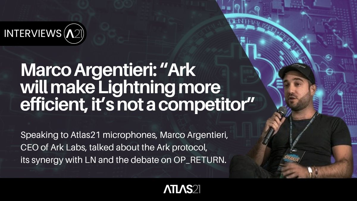 🔥 Marco Argentieri: “Ark will make Lightning more efficient, it’s not a competitor”

During the Tuscany Lightning Summit 2025, organized by <a href="/FulgurVentures/">fulgur.ventures</a>, <a href="/tierotiero/">tiero 👾</a>, CEO of <a href="/ArkLabsHQ/">Ark Labs</a>, explained to Atlas21 why Ark is not a competitor to the Lightning Network and discussed