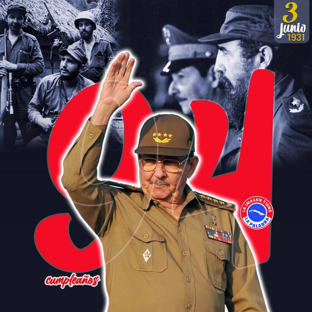 Rodrigo Malmierca Díaz (@r_malmierca) on Twitter photo En su 94 cumpleaños, el pueblo de #Cuba felicita al General de Ejército <a href="/RaulCastro_Ruz/">Raul Castro Ruz</a>, líder del la Revolución, firme continuador de la obra de #Fidel, ejemplo para las futuras generaciones. #RaúlEsRaúl. En su 94 cumpleaños, el pueblo de #Cuba felicita al General de Ejército <a href="/RaulCastro_Ruz/">Raul Castro Ruz</a>, líder del la Revolución, firme continuador de la obra de #Fidel, ejemplo para las futuras generaciones. #RaúlEsRaúl.